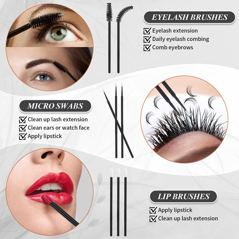 Lucomb lash brush, tweezers, and tape support clean, efficient training sessions.