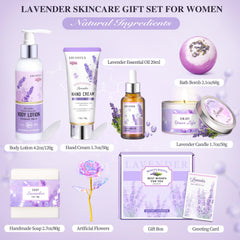 LUCOTIYA Lavender body lotion, silky texture for hydrated skin.