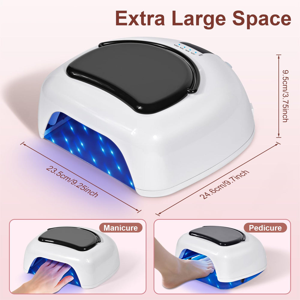 Ludysic nail lamp auto sensor enables hands-free operation during curing.