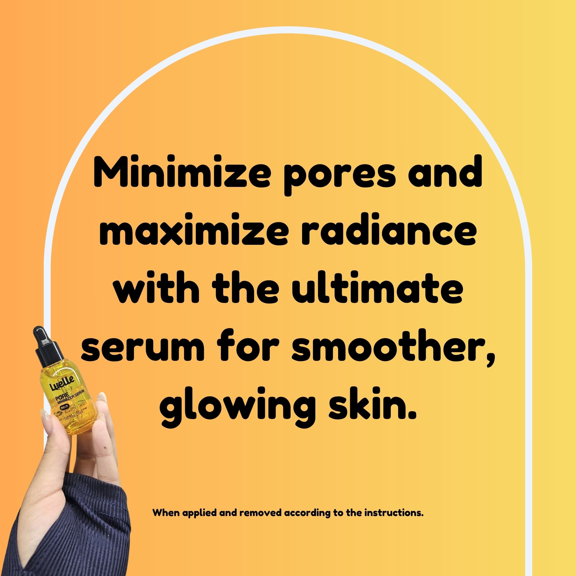 Luelle serum pump close-up illustrates daily-use hydration for all skin types