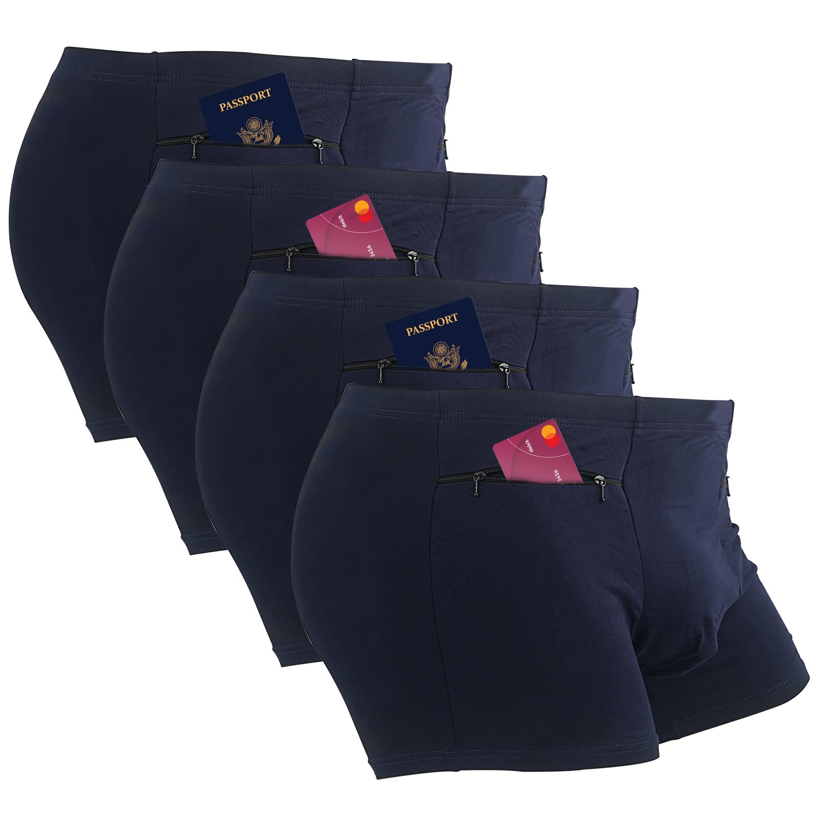 LUEXBOX pocket underwear secret pocket opening for discreet ID storage during travel.