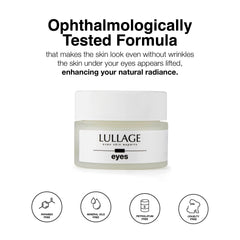 LULLAGE Eye Cream daily-use scene for morning and night application and a refreshed look.