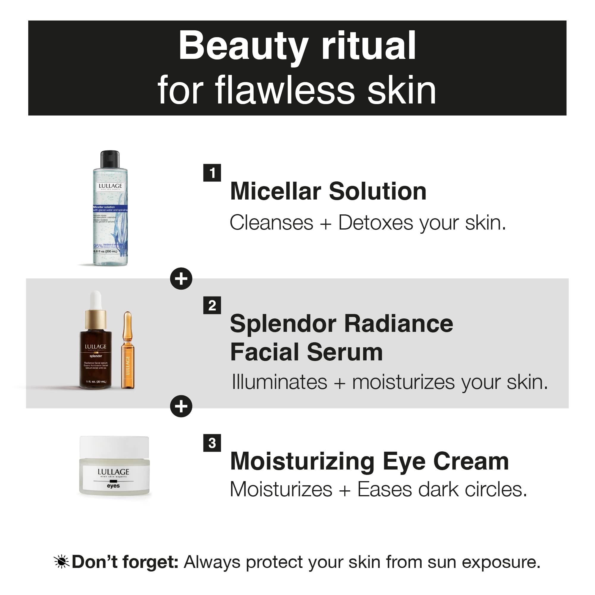 LULLAGE Eye Cream fragrance-free formula supports sensitive skin while hydrating the under-eye area.