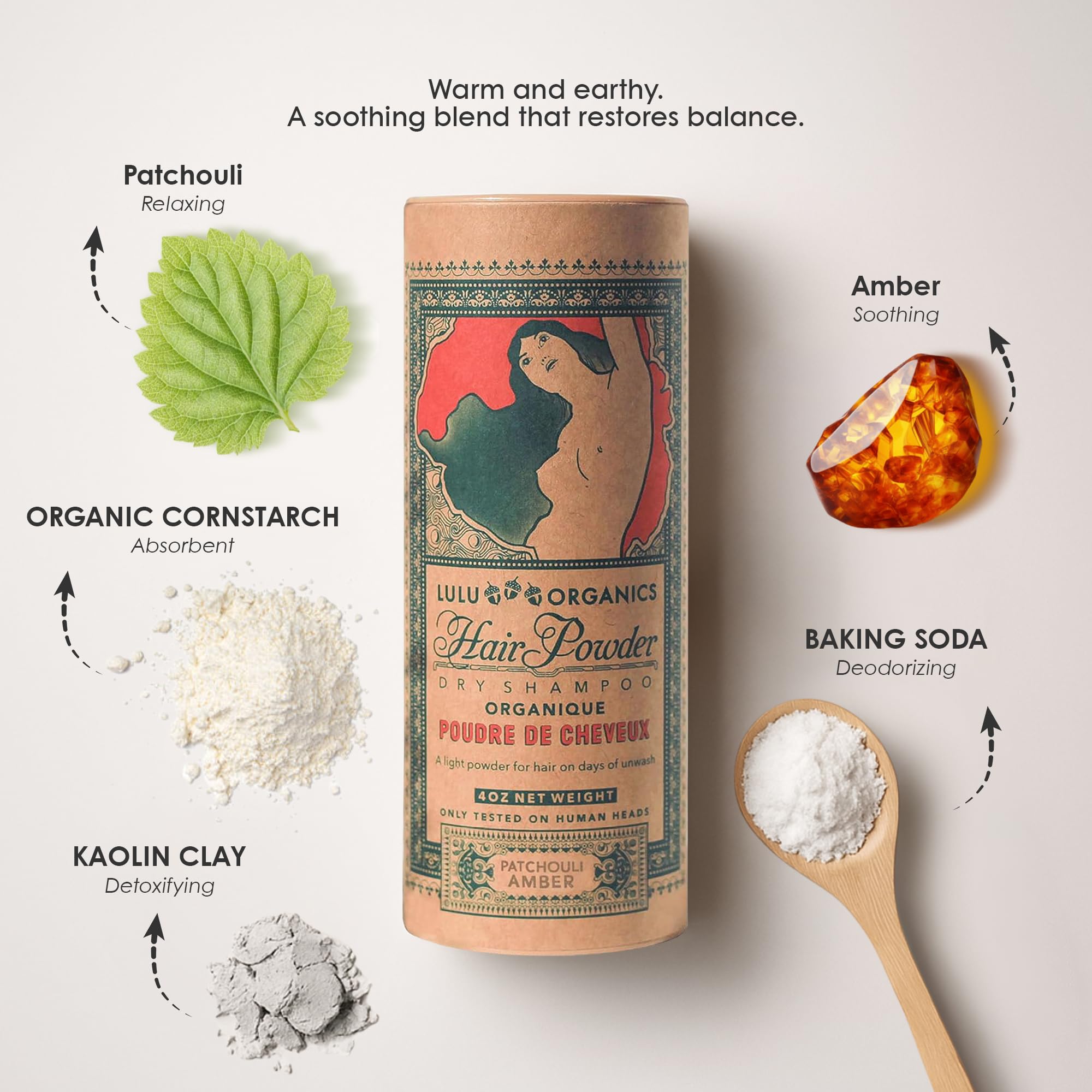 Lulu Organics body powder travel tin for on-the-go freshness.