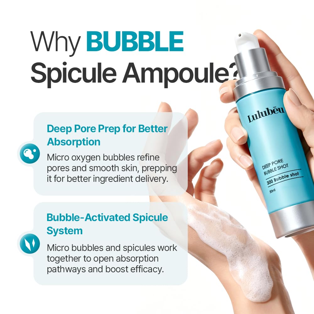 LULUBEU Crystal Spicule ampoule close-up illustrating enhanced delivery.
