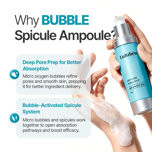 LULUBEU Crystal Spicule ampoule close-up illustrating enhanced delivery.