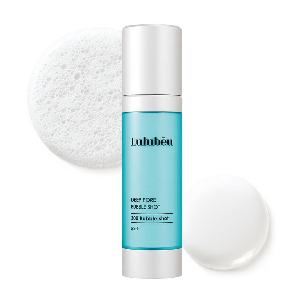 LULUBEU Deep Pore Bubble Shot bottle showing micro-bubble delivery for pore cleansing.