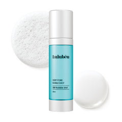 LULUBEU Deep Pore Bubble Shot bottle showing micro-bubble delivery for pore cleansing.