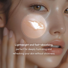 Lulubeu MELA CLINIC Ampoule gel texture on skin indicating soothing, gentle care