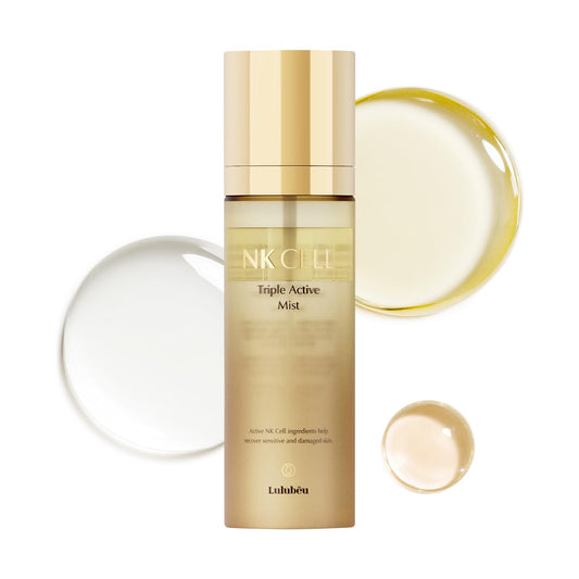 LULUBEU Triple Active Mist bottle hydrates dry skin with a refreshing feel