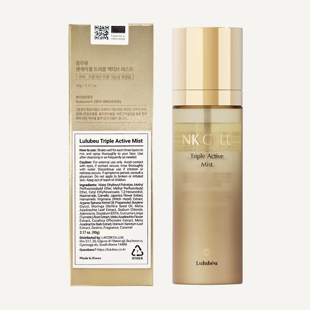 LULUBEU Triple Active Mist travel-size bottle fits in a bag