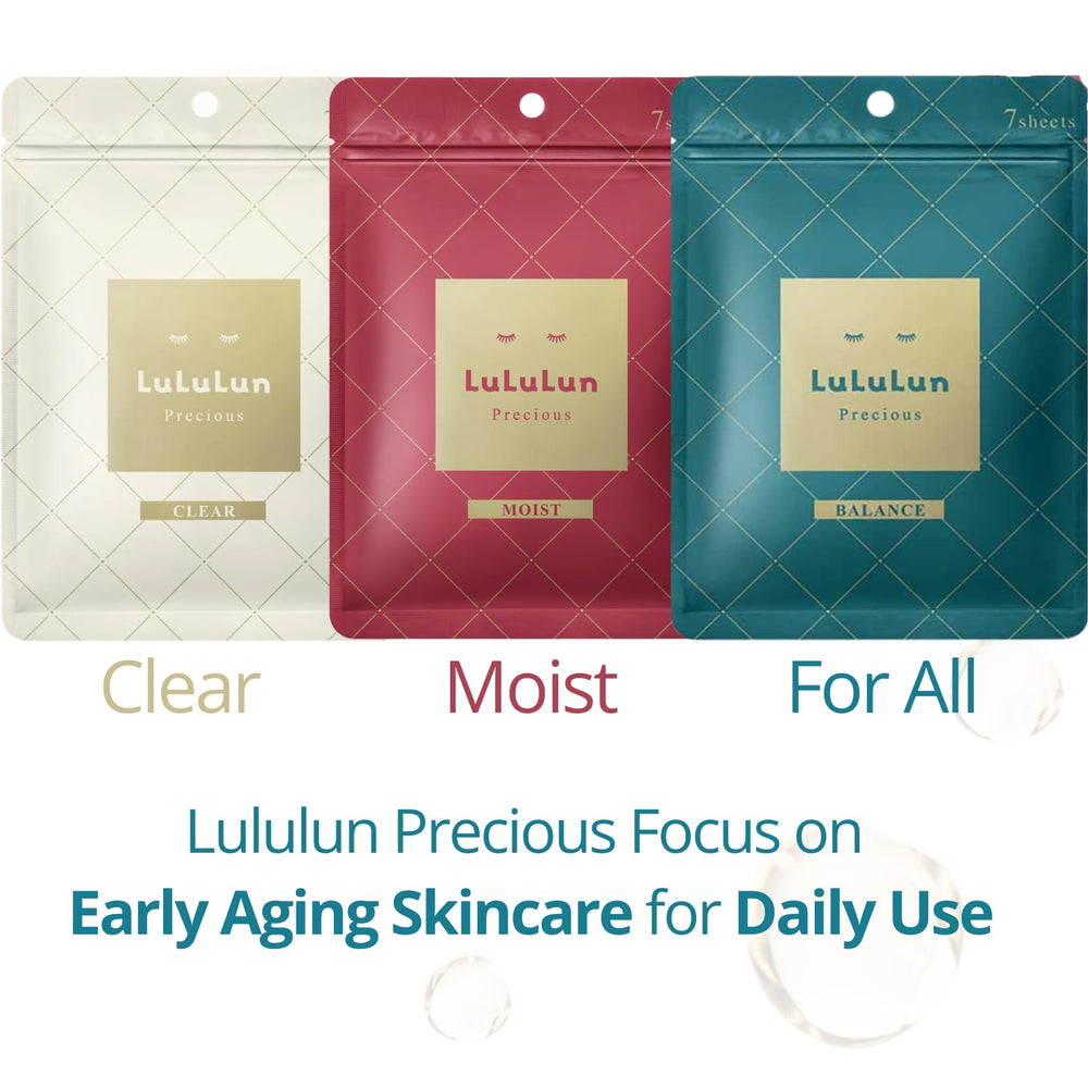 Lululun 14-sheet mask benefiting mature skin with collagen hydration.