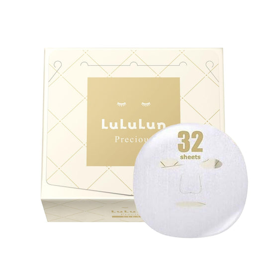 Lululun 32EA green tea mask sheet for hydrated, radiant skin.