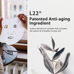 Lululun 32EA shiso leaf mask promoting moisturized, smoother texture.
