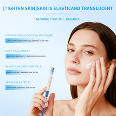 LUMAZO Polypeptide Collagen Elastic Essence Cream dispense action demonstrates easy application.