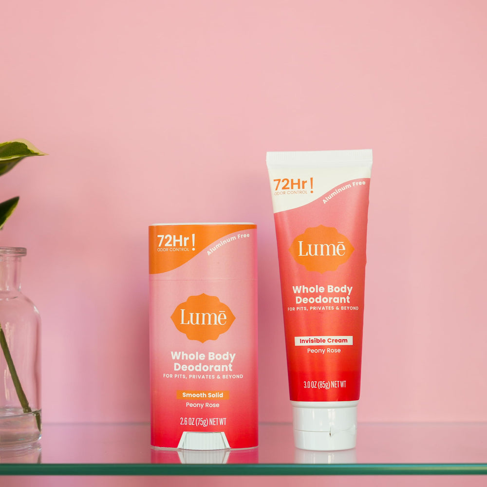Lume 72-hour odor control graphic hints long-lasting confidence
