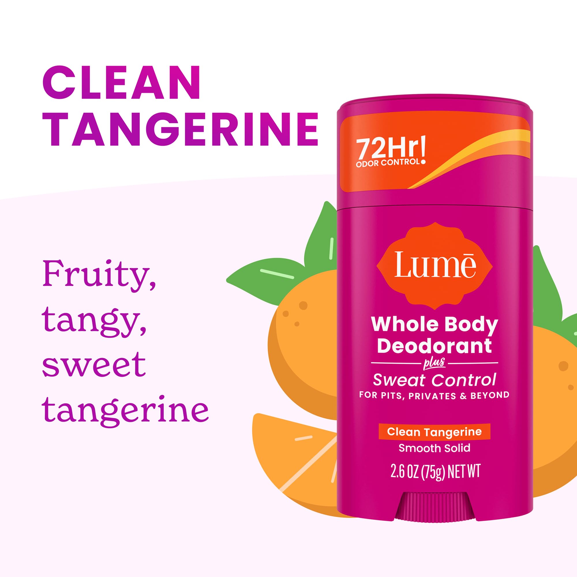 Lume Deodorant Plus hypoallergenic underarm stick for sensitive skin
