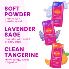 Underarm application scene for Lume Deodorant Plus on skin.