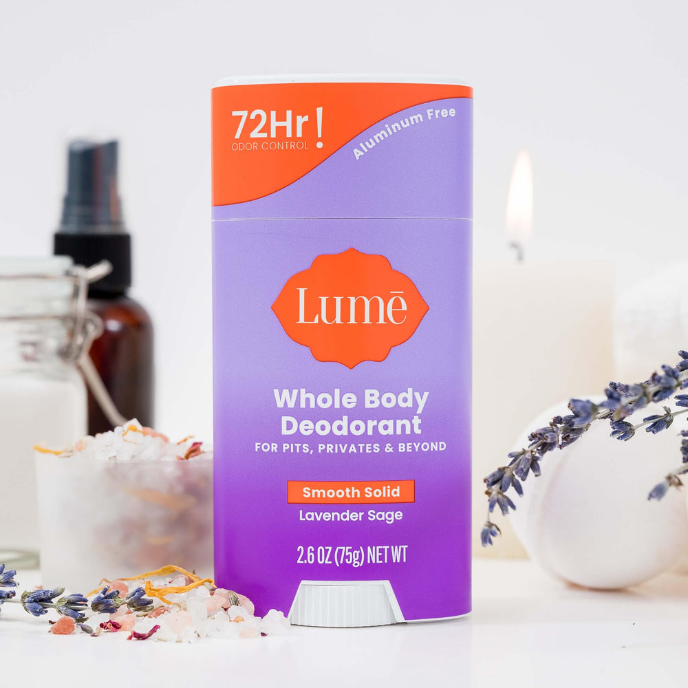 Lume aluminum-free and SLS-free formulation note on ingredients.
