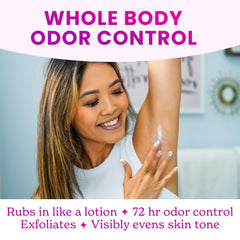 Lume Invisible Cream Mini reaching skin folds for odor control.