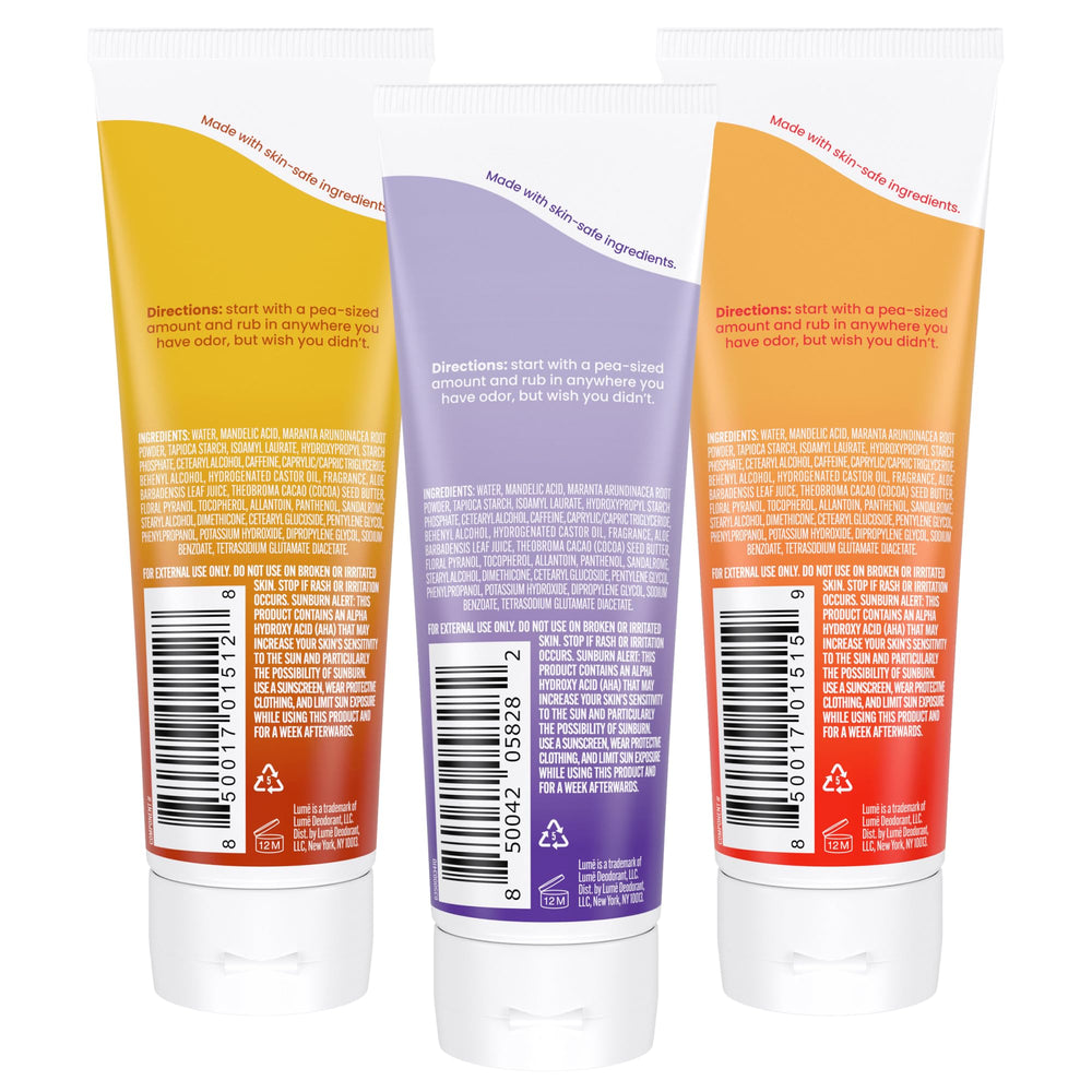 Lume invisible cream texture shown for use on sensitive areas