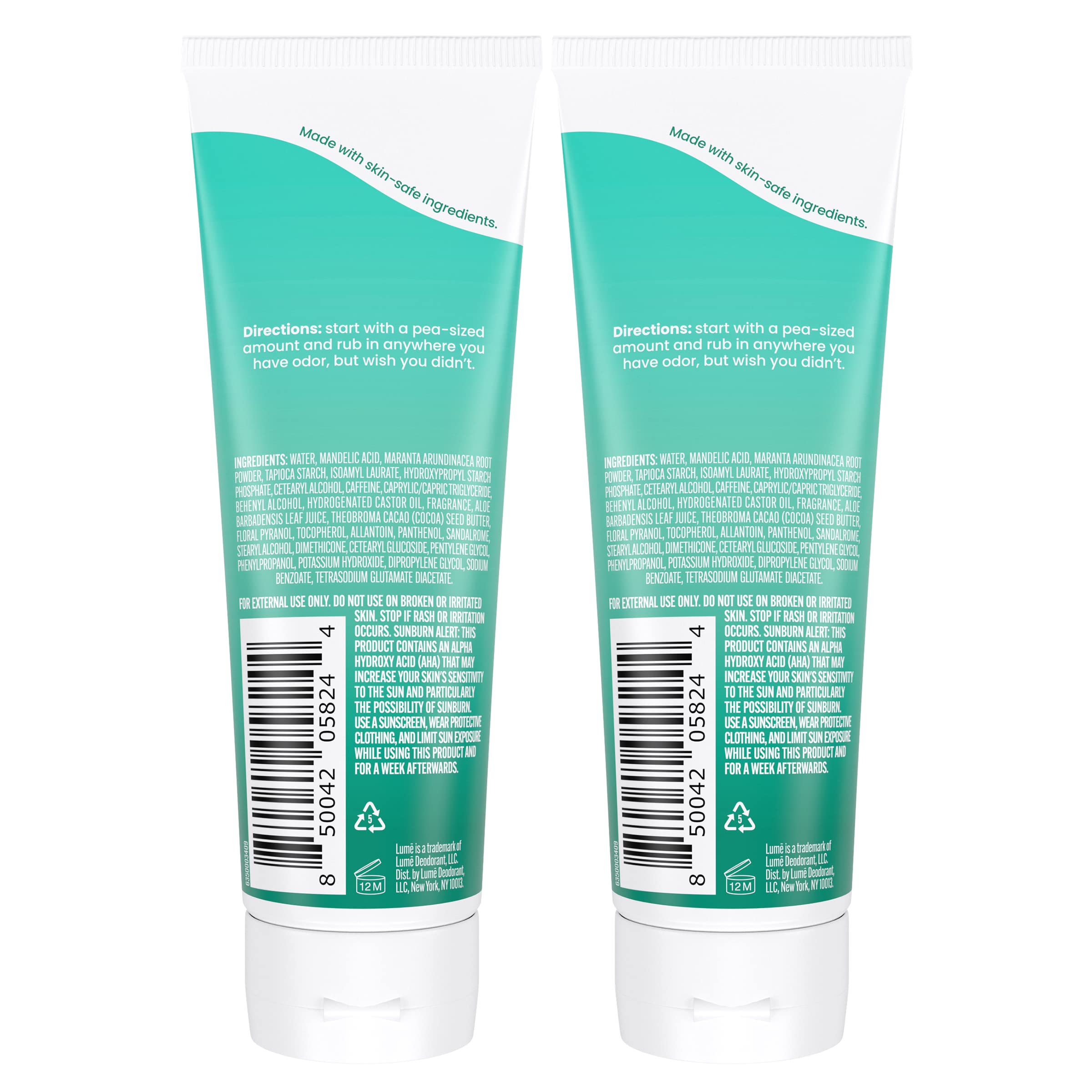 Minted cucumber scent and lotion-like texture ready for application.