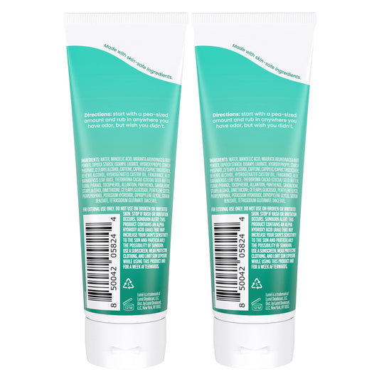 Minted cucumber scent and lotion-like texture ready for application.
