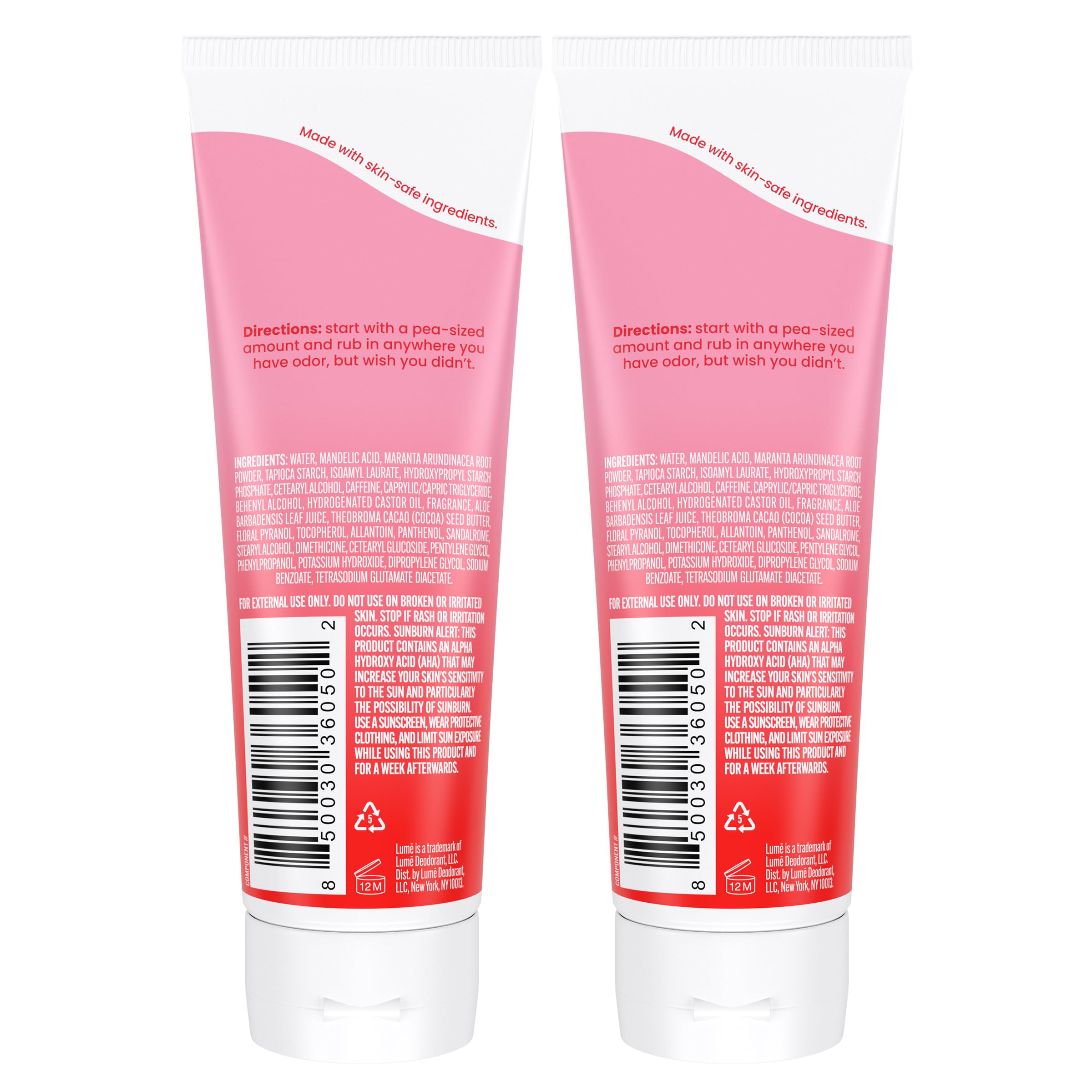 Lume 2-pack Peony Rose invisible-cream packaging for everyday convenience.