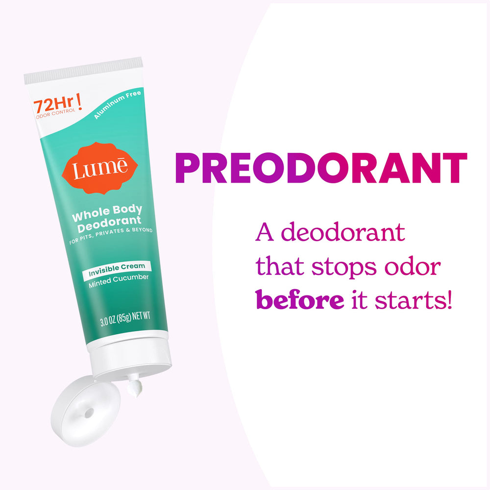 Lume packaging display with 3-ounce tube for easy shopping