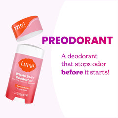Close-up of skin-friendly, baking soda-free formula on the skin.