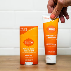 Lume hypoallergenic skin safe badge indicating sensitive skin suitability