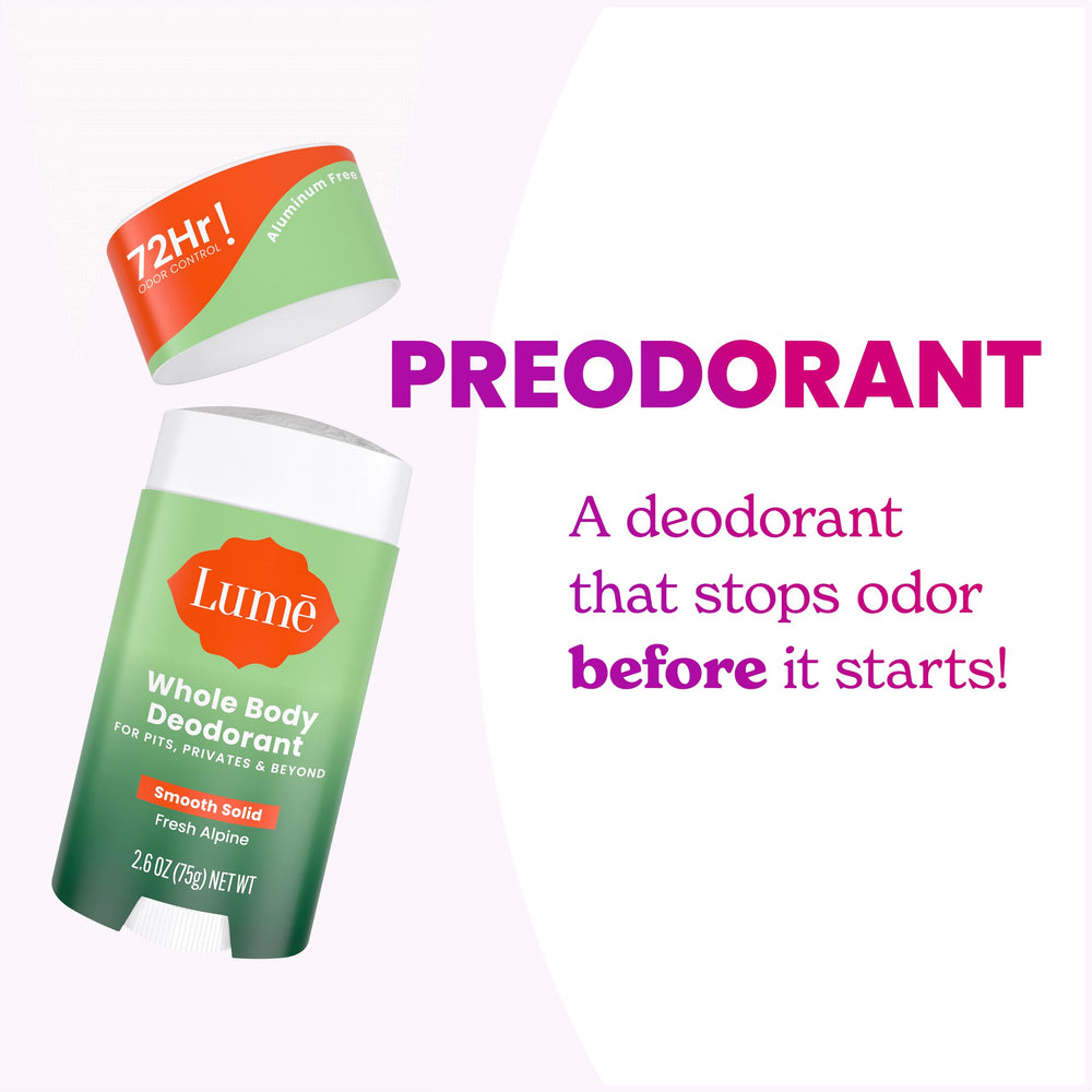 Lume skin-toning visual suggesting skin-friendly, hypoallergenic formula for sensitive areas.