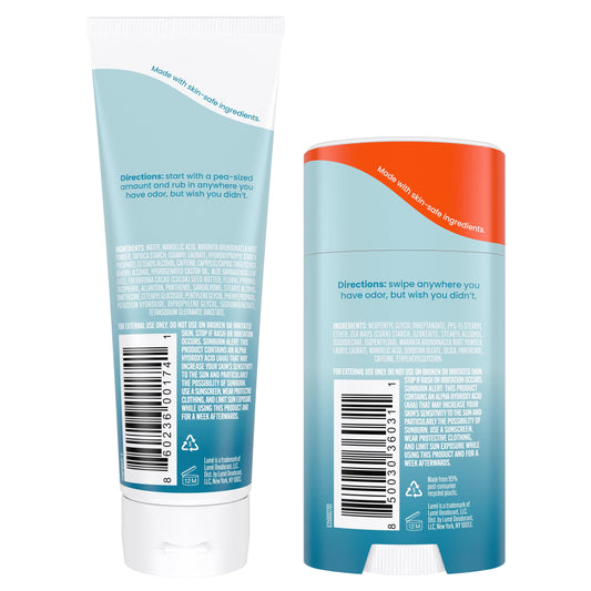 Lume solid unscented stick closeup for fragrance-free daily use