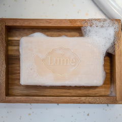 Lume triple milled bar soap hypoallergenic formula for sensitive skin