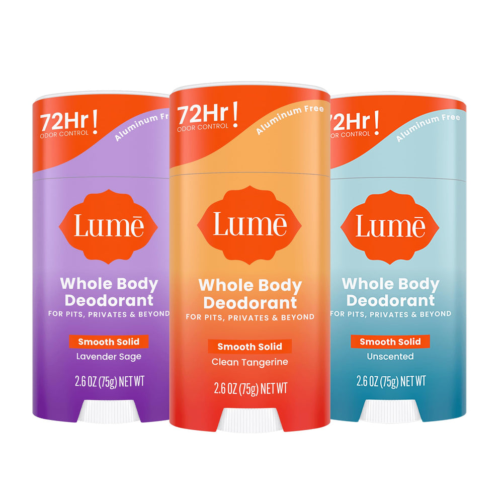 Lume Clean Tangerine deodorant stick for all-day odor control