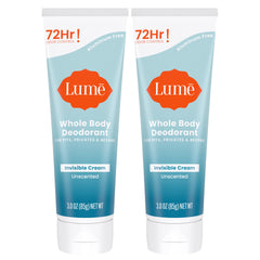Lume Whole Body Deodorant invisible cream tube ready for everyday use