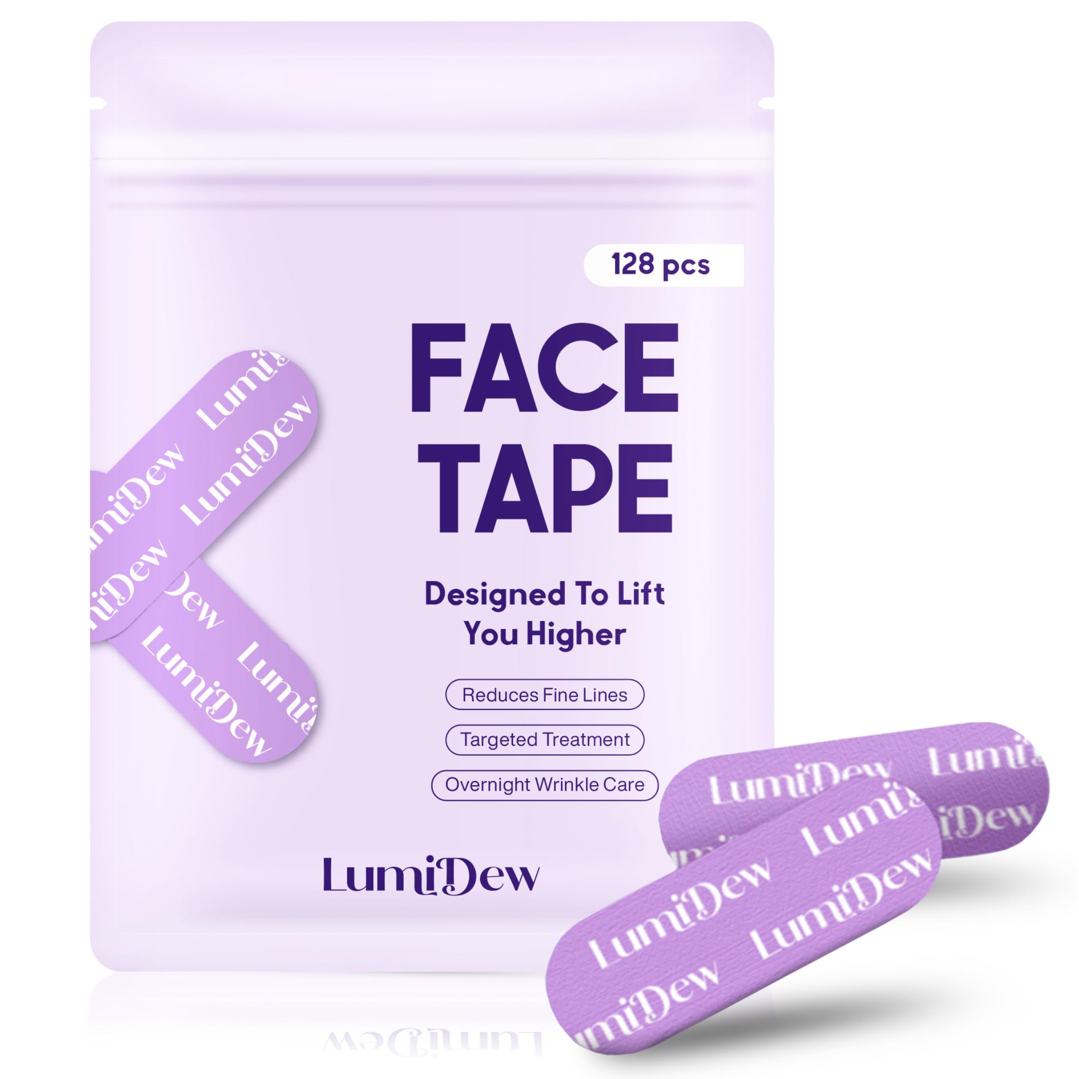 LumiDew Smile Line Patches packaging highlights easy, mess-free application for busy mornings.
