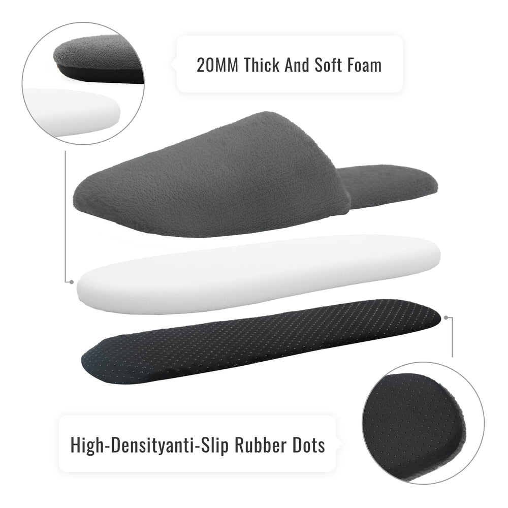 LumiLoom spa slippers with soft foam for cozy hotel comfort.