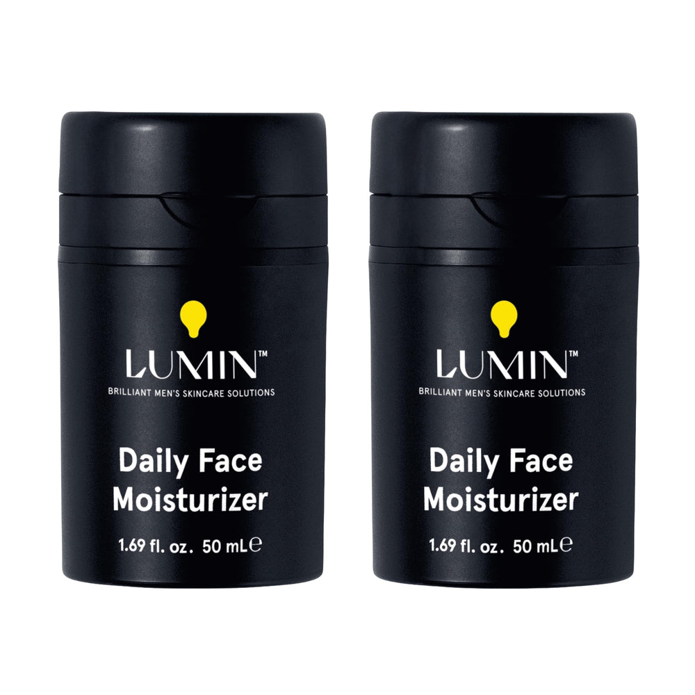 Lumin Daily Face Moisturizer bottle with pump for lightweight daily hydration.