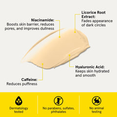Lumin Instant Dark Circle Corrector for Men under-eye close-up showing reduced puffiness