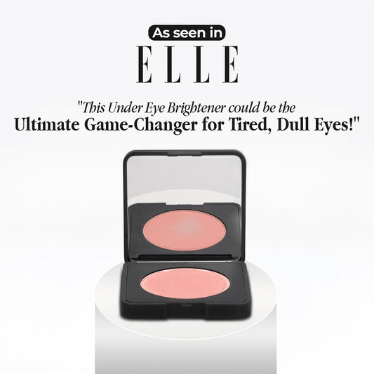 Luminance Milano Pink tint close-up shows color neutralizing under-eye darkness.