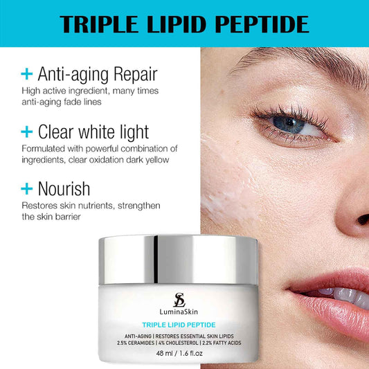 LuminaSkin ceramides-rich texture detail highlights lipid blend enhancing moisture retention.