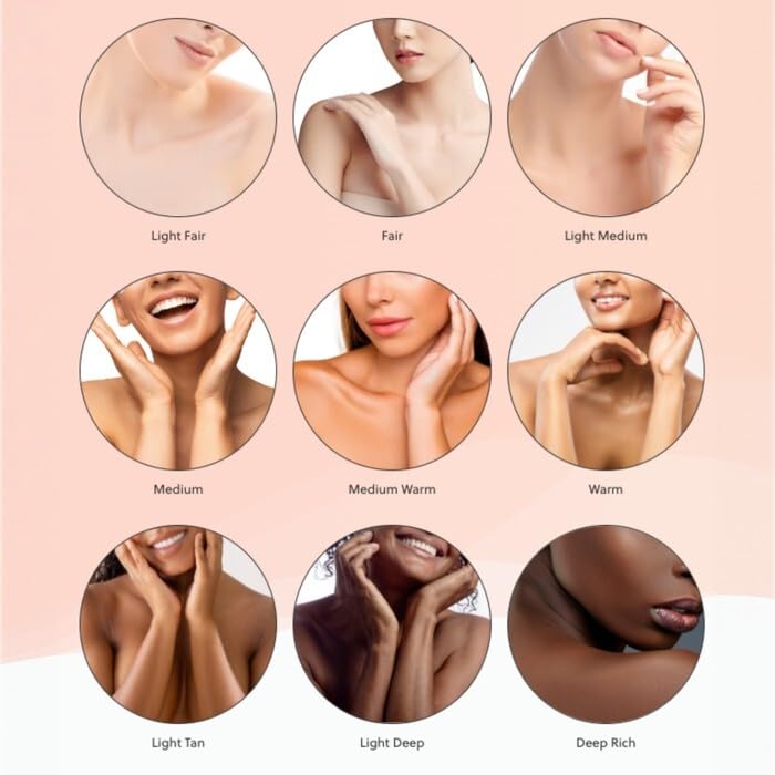 LUMINESS Airbrush spray bottle demonstrates an even mist for face and body coverage.