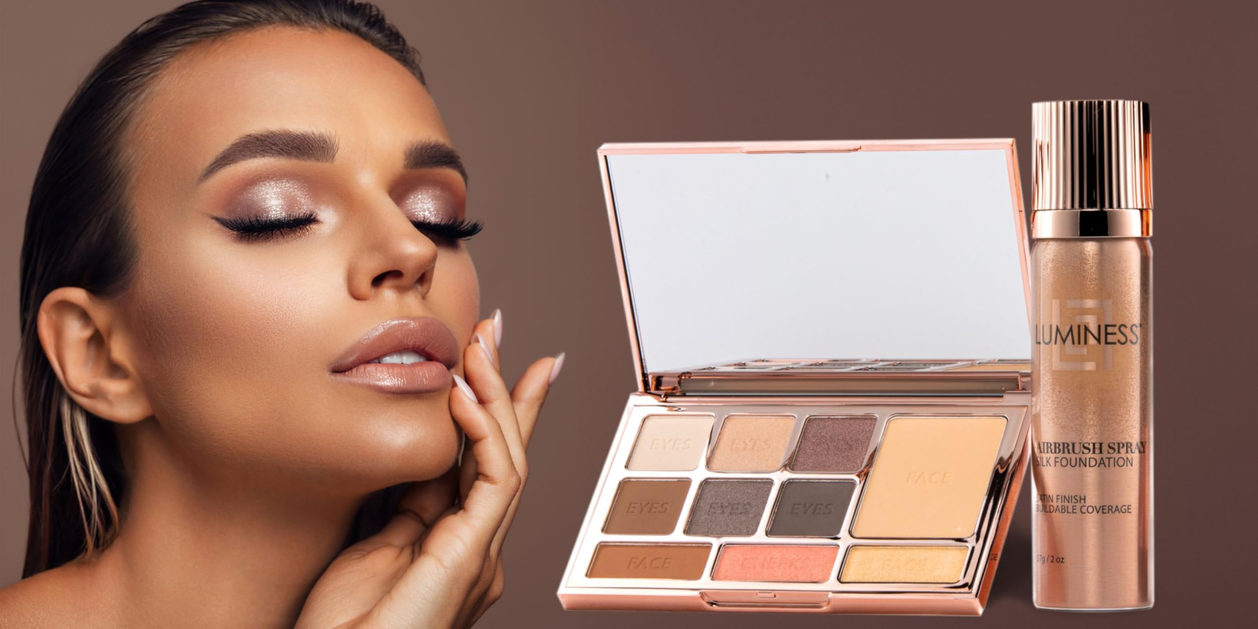 Luminess day-to-night look using the Face Time kit for seamless transitions
