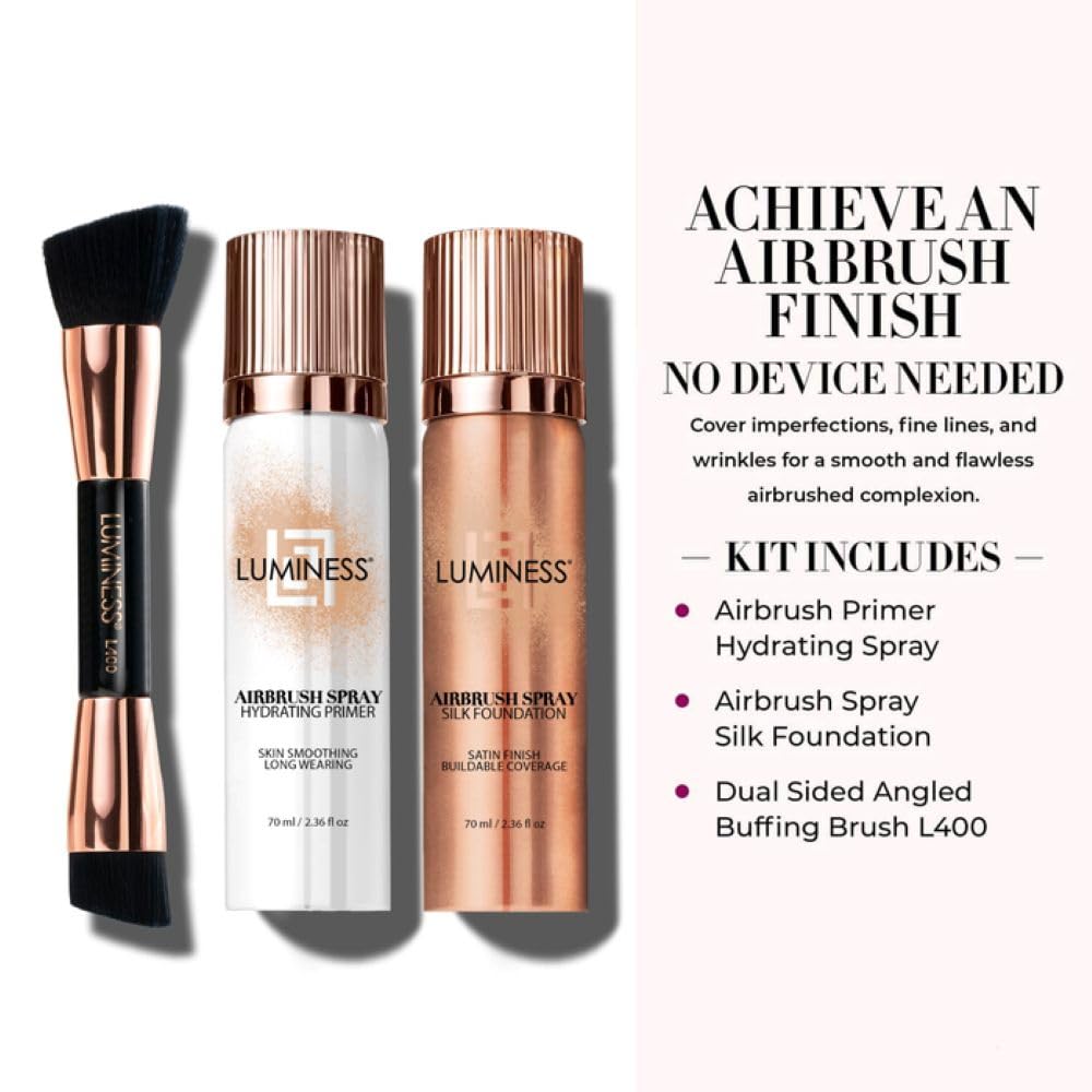 LUMINESS dual-sided angled buffing brush L400 for precise blending.