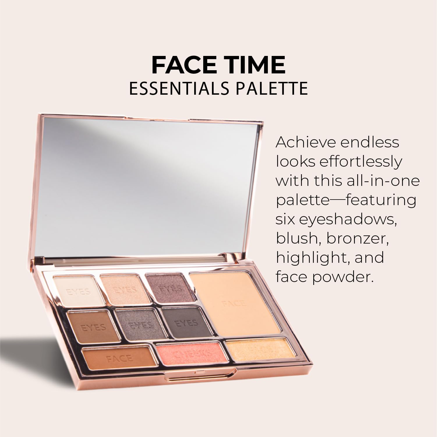 Luminess eyeshadows on lid and crease to create depth and dimension