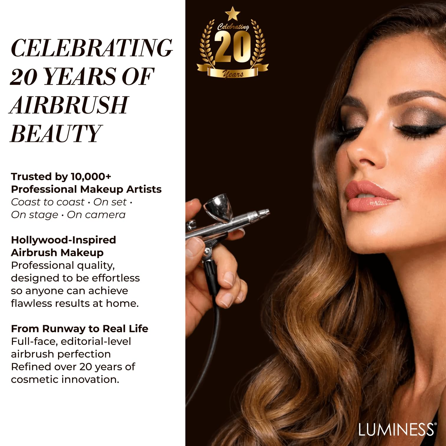 LUMINESS Face Time Essentials complete look with contour and glow ready.