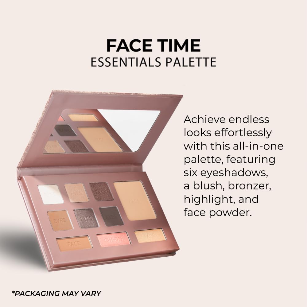LUMINESS Face Time Essentials eye shadow swatches showing rich pigment and easy blending.