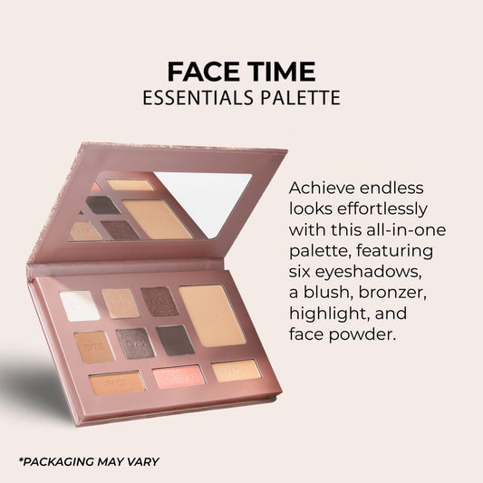 LUMINESS Face Time Essentials eye shadow swatches showing rich pigment and easy blending.