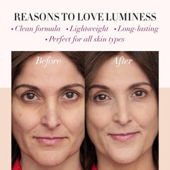 Close-up of fine mist application for seamless blending.